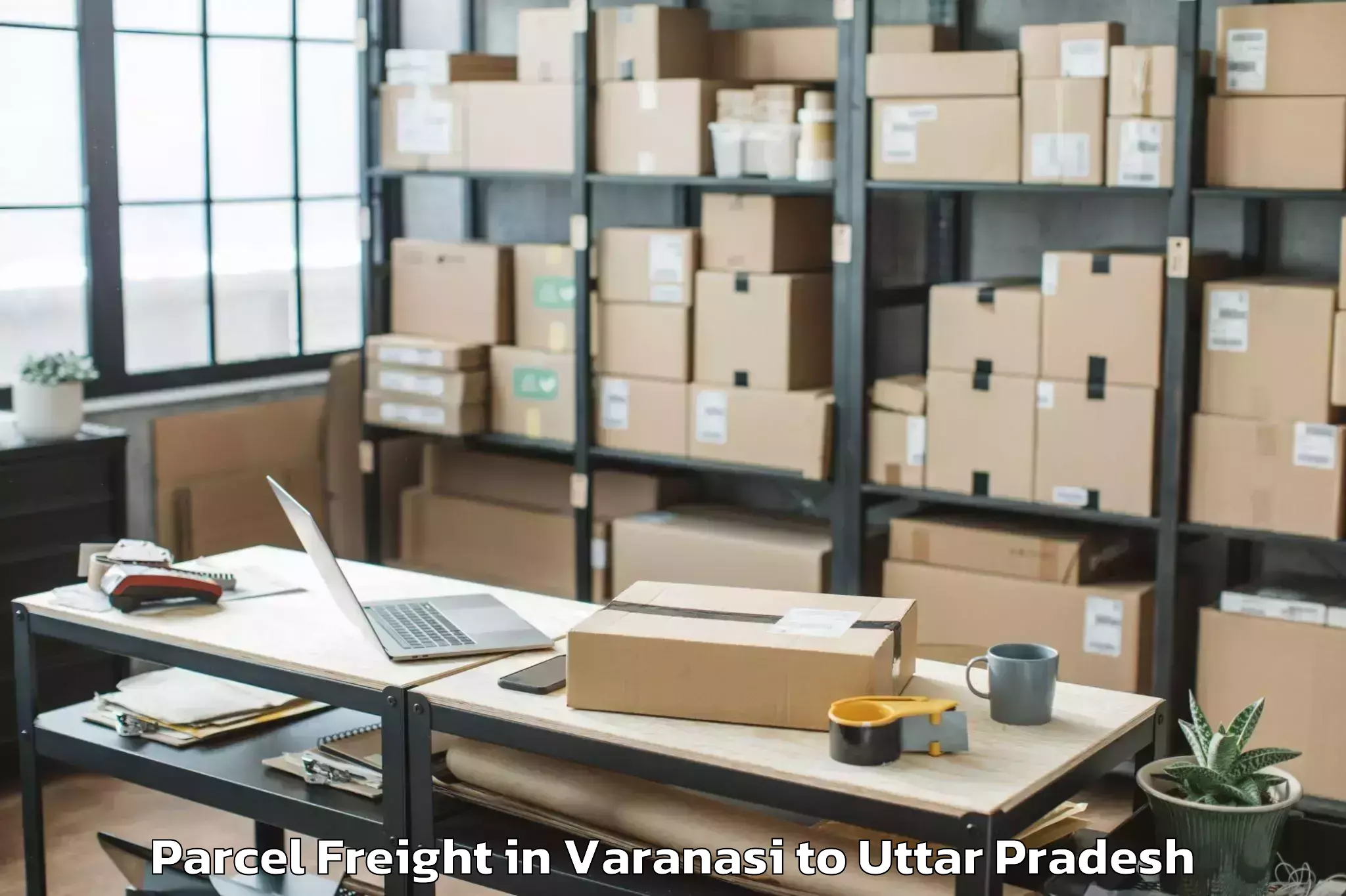 Book Varanasi to Aligarh Parcel Freight